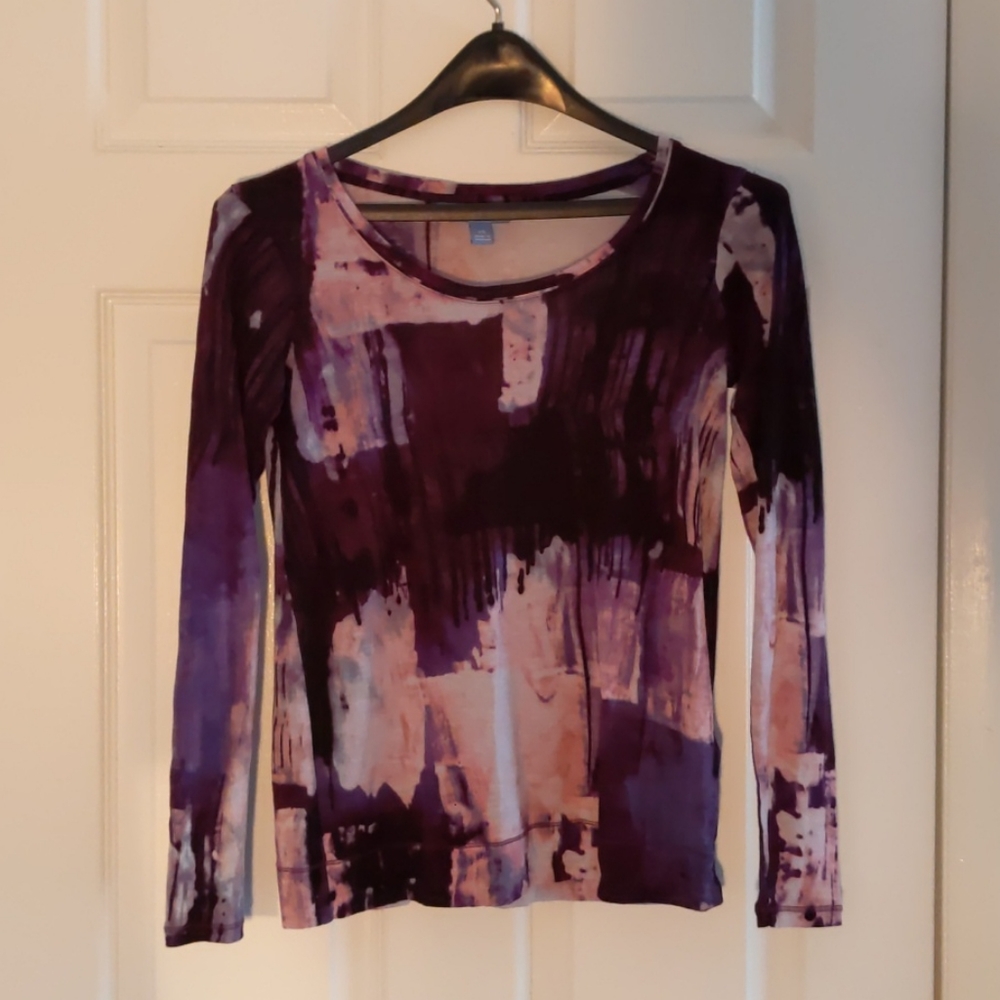 SimplyVera Shirt . Long Sleeved, XS, pink, purple